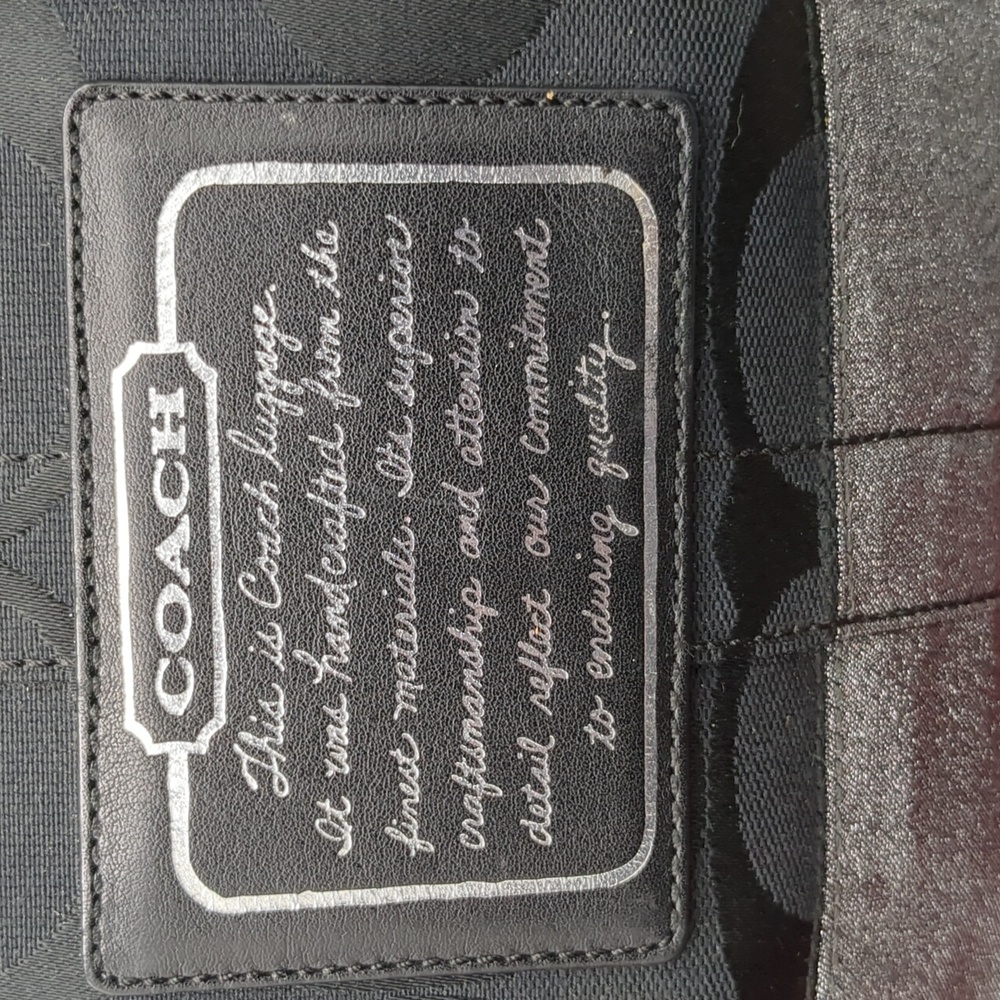 Coach Logo 2 Way  Tote Bag duffel Charm Canvas LeatherF06K- 10392 - Picture 4 of 16